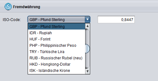 Sonstiges Fremdwährung